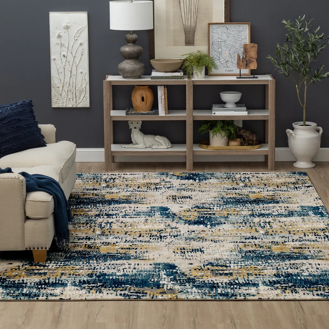 Dawnshire Blue 5'3 x 7'10 Rug - Thumbnail - Image 2