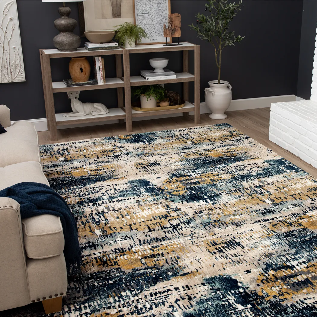 Dawnshire Blue 5'3 x 7'10 Rug - Thumbnail - Image 3
