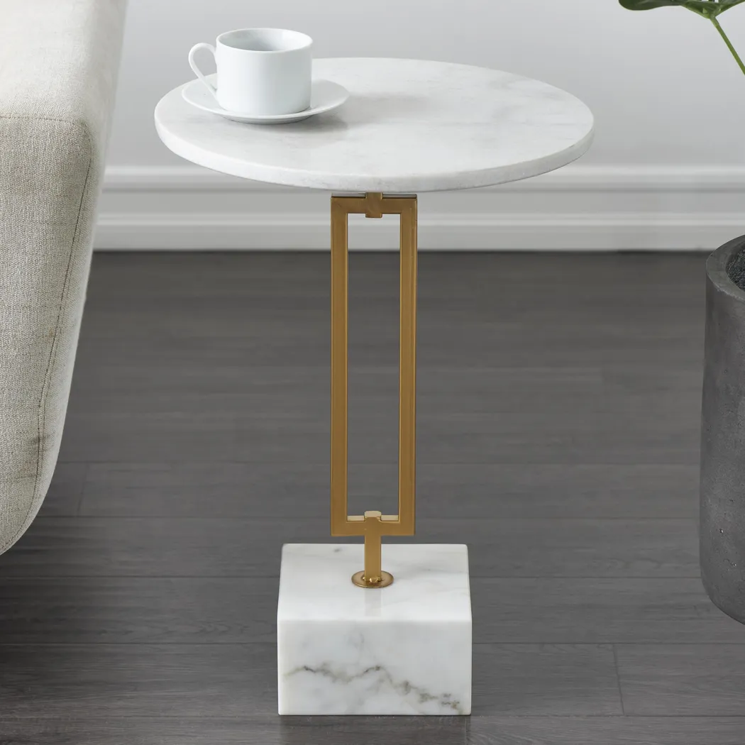 Dawpe White Accent Table - Thumbnail - Image 2