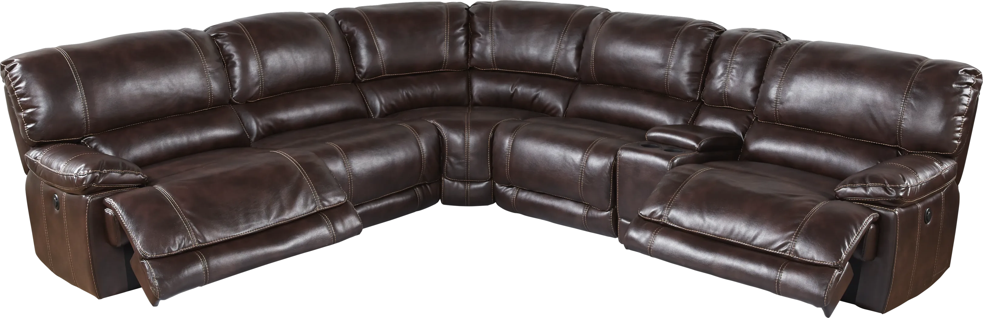 Dawson Valley Burgundy 6 Pc Power Reclining Sectional - Thumbnail - Image 3