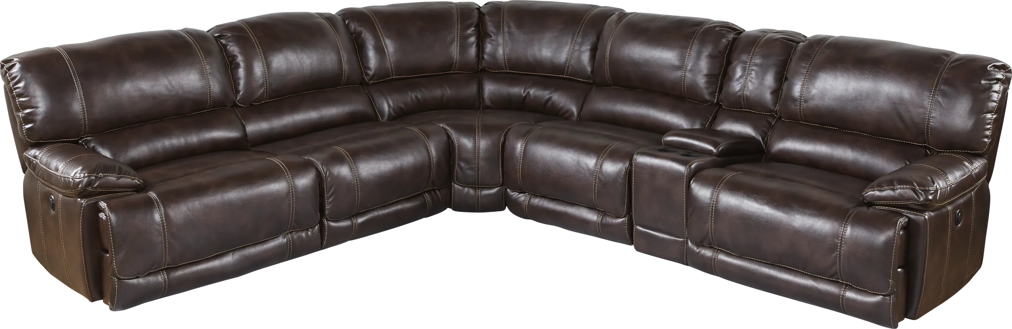 Dawson Valley Burgundy 6 Pc Power Reclining Sectional - Thumbnail - Image 1