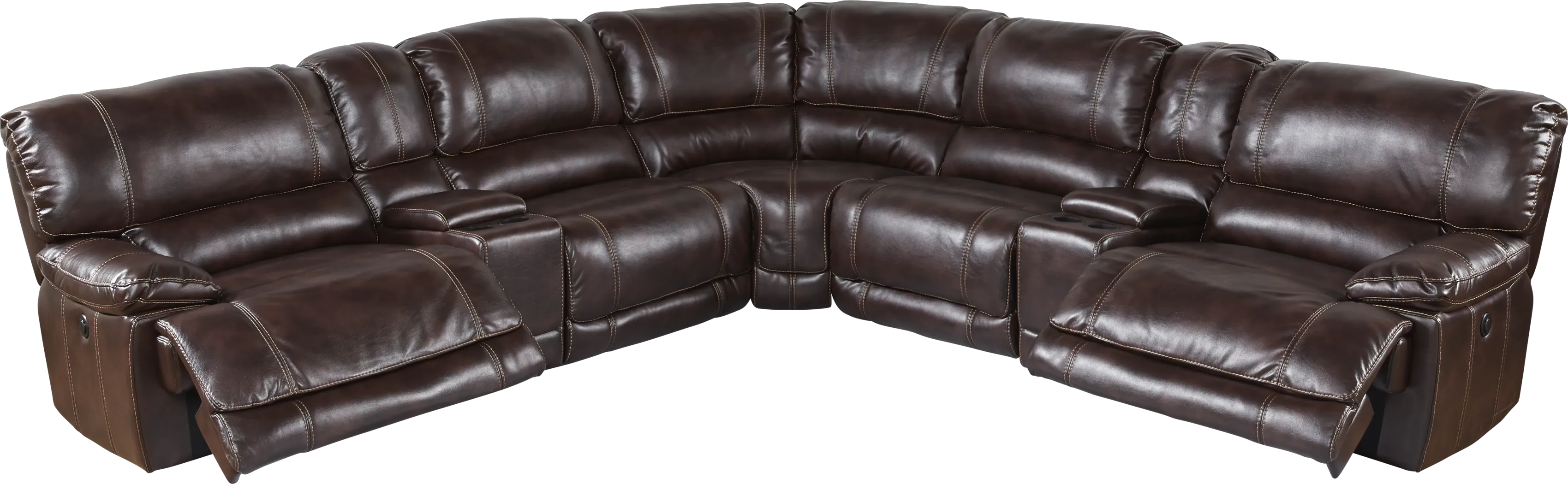 Dawson Valley Burgundy 7 Pc Power Reclining Sectional - Thumbnail - Image 3