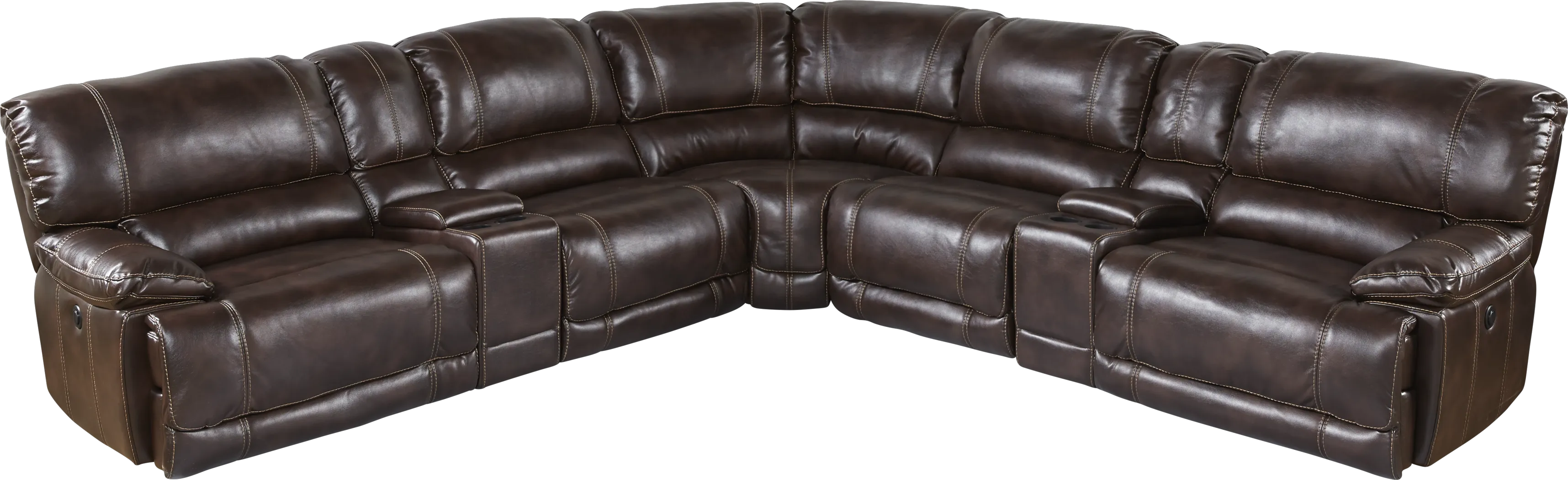 Dawson Valley Burgundy 7 Pc Power Reclining Sectional - Thumbnail - Image 1