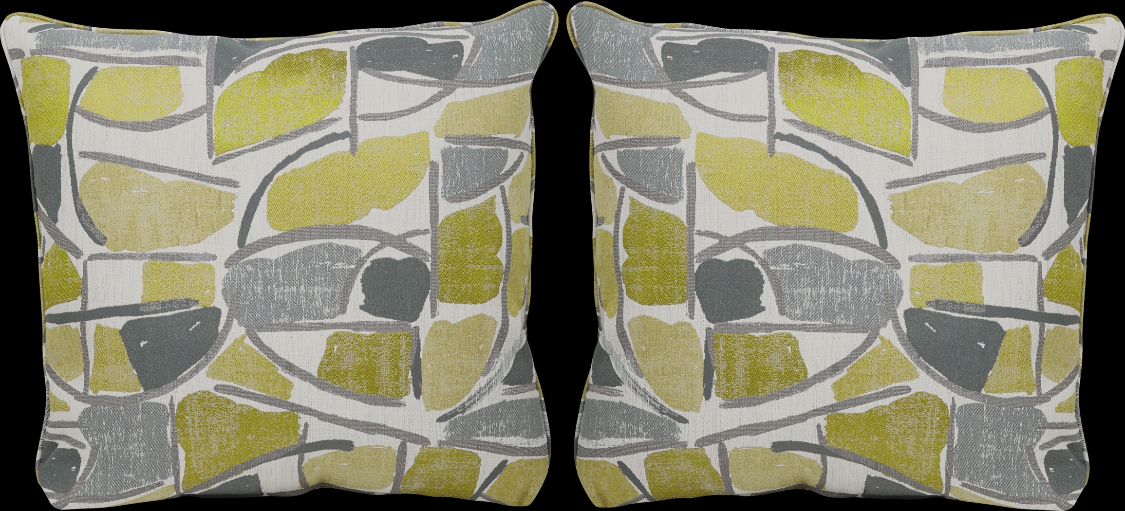 Daydream Yellow Accent Pillows (Set of 2) - Thumbnail - Image 1