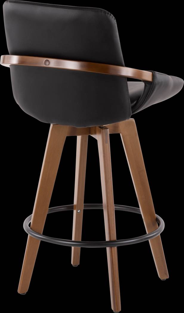 Daylilly Black Swivel Counter Height Stool - Thumbnail - Image 2