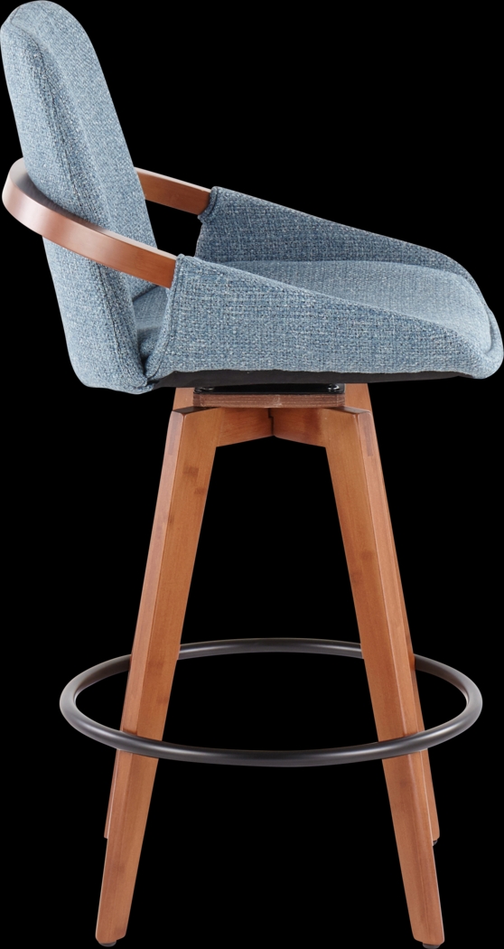 Daylilly Blue Counter Height Stool - Thumbnail - Image 3