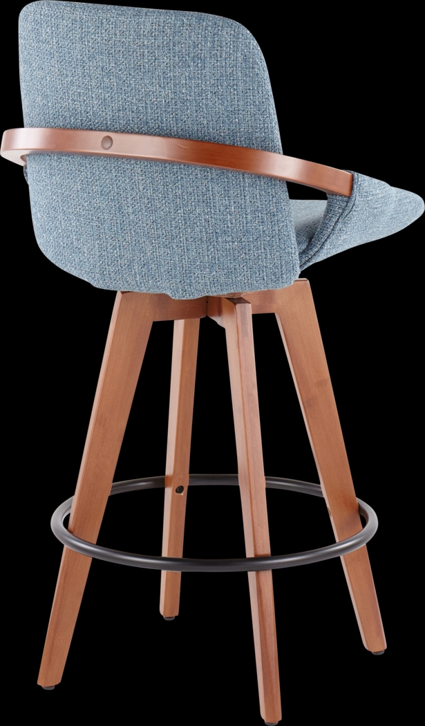 Daylilly Blue Counter Height Stool - Thumbnail - Image 4