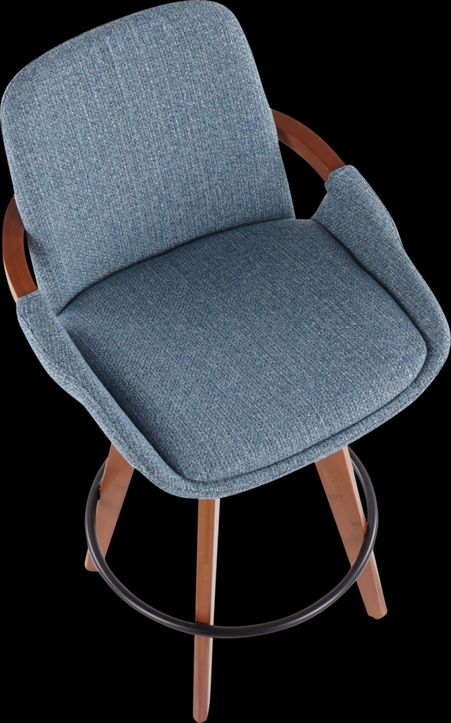 Daylilly Blue Counter Height Stool - Thumbnail - Image 7