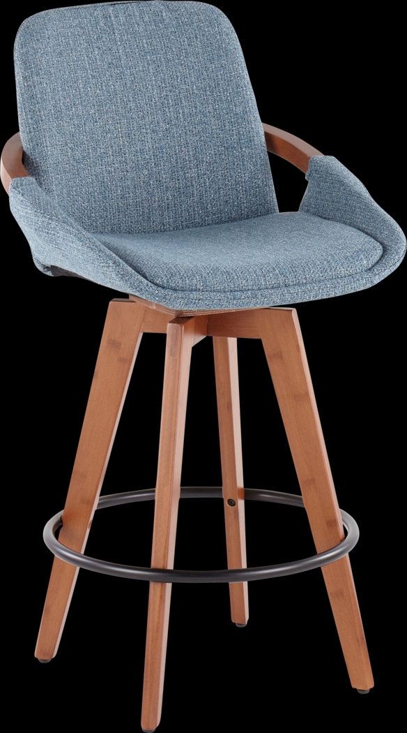 Daylilly Blue Counter Height Stool - Thumbnail - Image 1