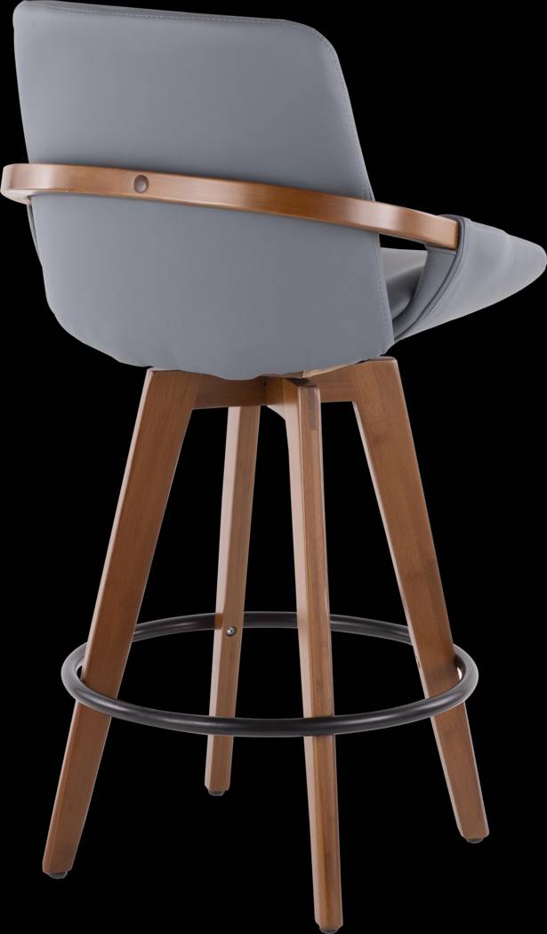 Daylilly Gray Swivel Counter Height Stool - Thumbnail - Image 2