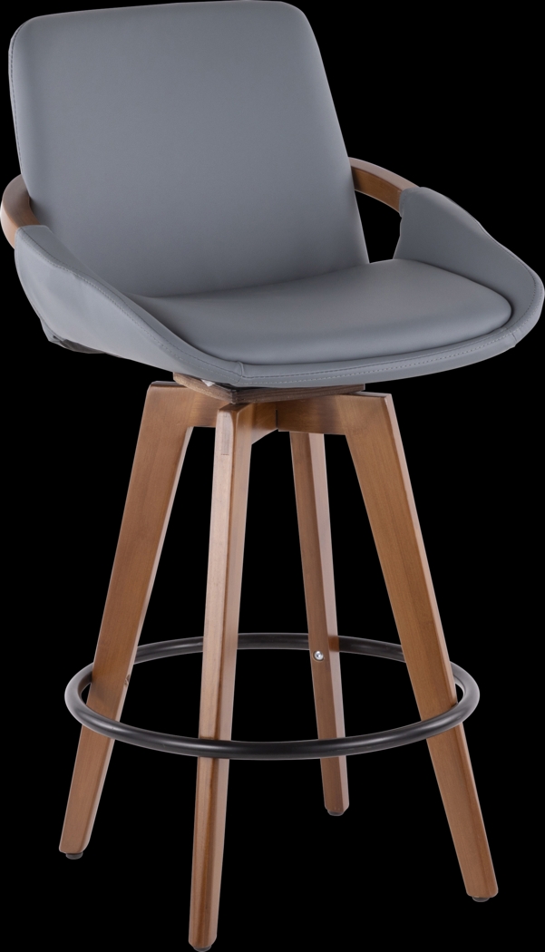 Daylilly Gray Swivel Counter Height Stool - Thumbnail - Image 1