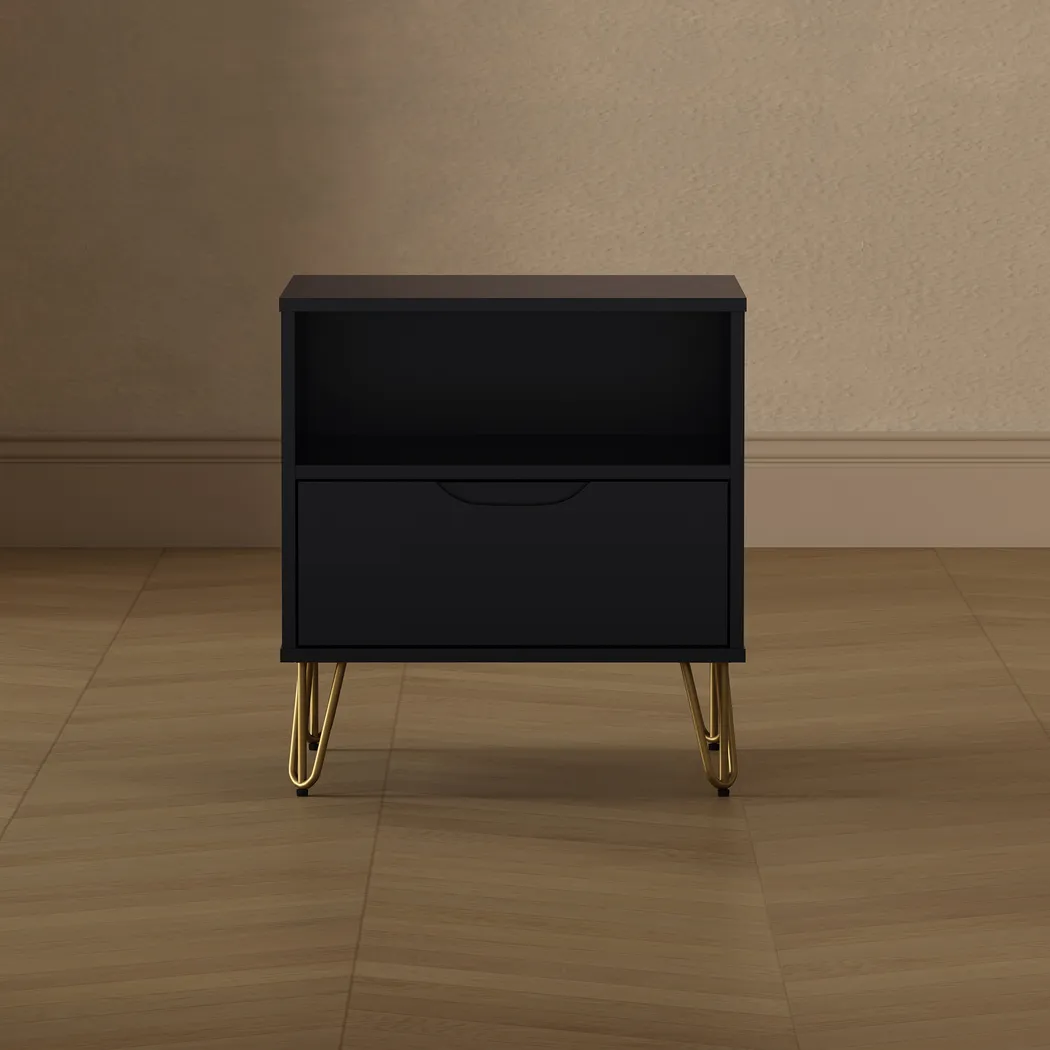 Daylo I Black Nightstand - Thumbnail - Image 2