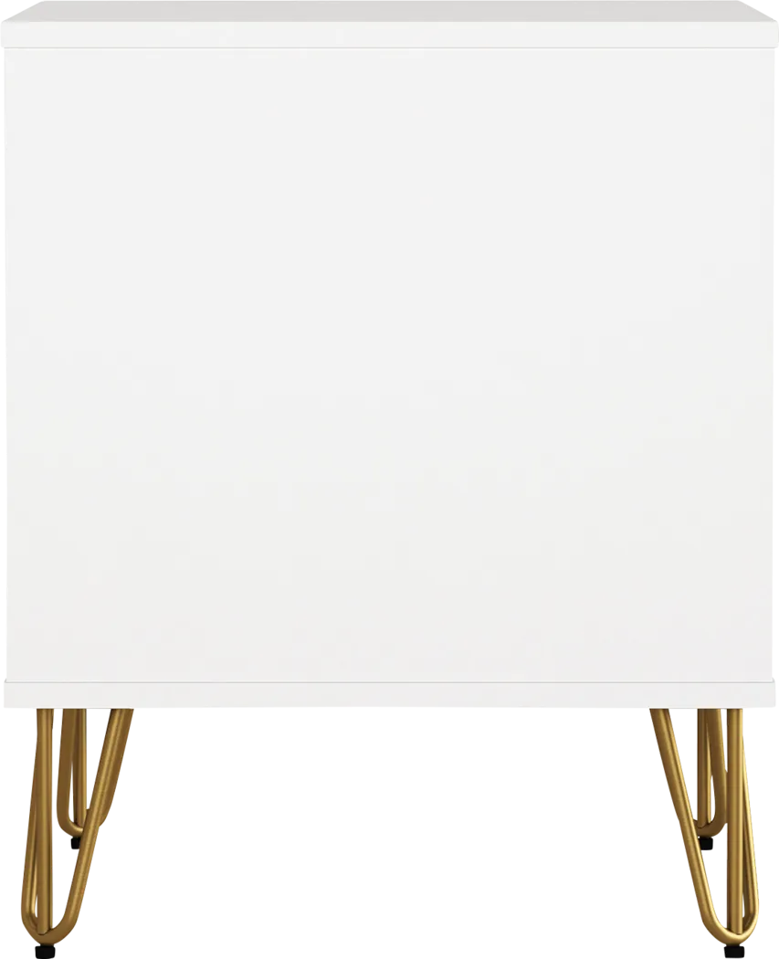 Daylo I White Nightstand - Thumbnail - Image 4