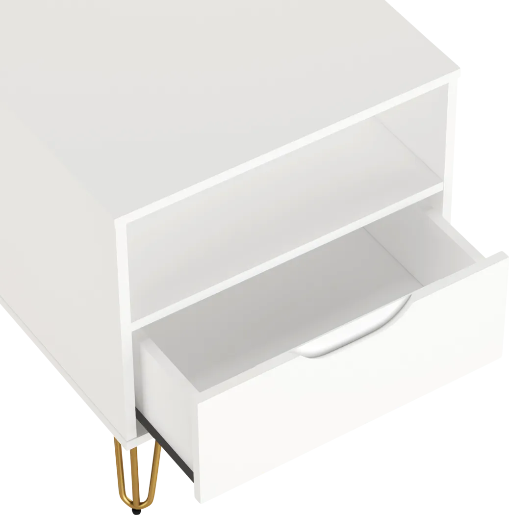 Daylo I White Nightstand - Thumbnail - Image 5