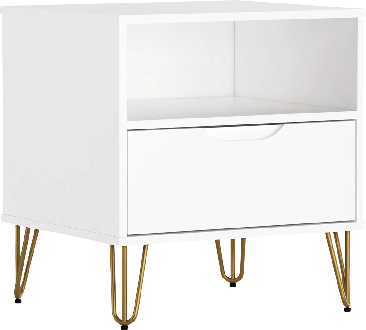 Daylo I White Nightstand - Thumbnail - Image 7