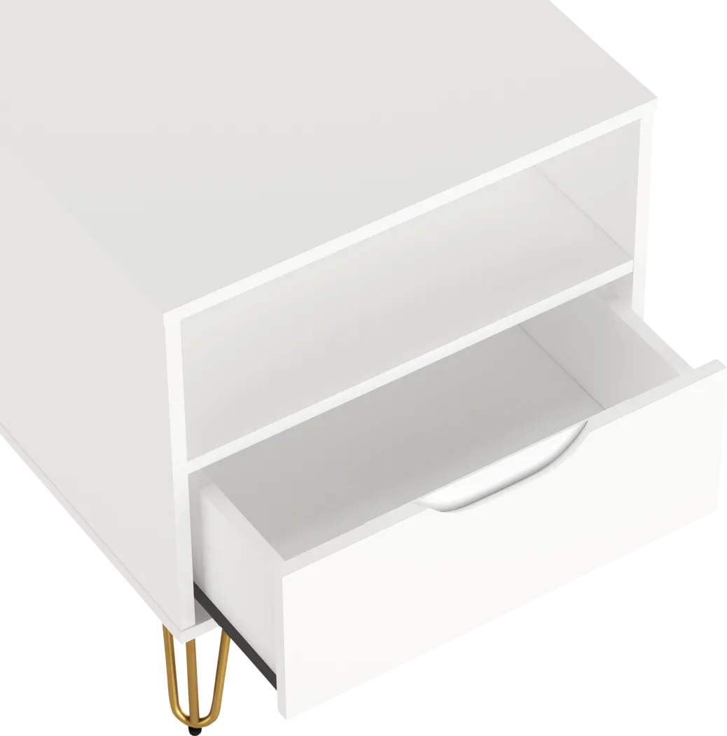 Daylo I White Nightstand - Thumbnail - Image 8
