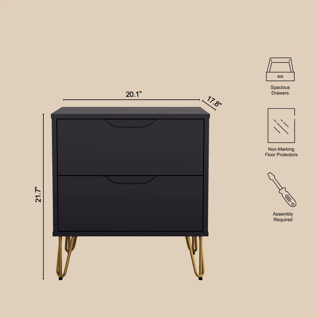 Daylo II Black Nightstand - Thumbnail - Image 7