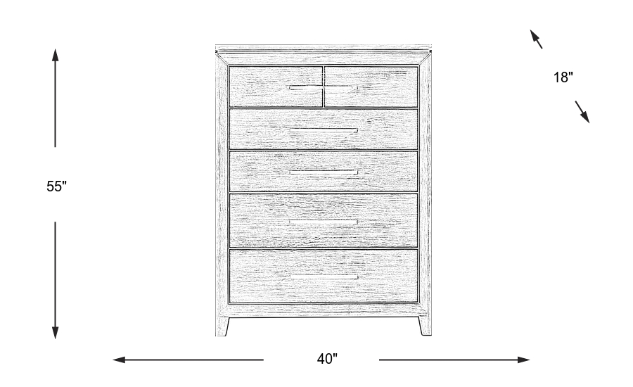 Dimension Image. Please refer to the Dimension Tab on this page for dimension details.