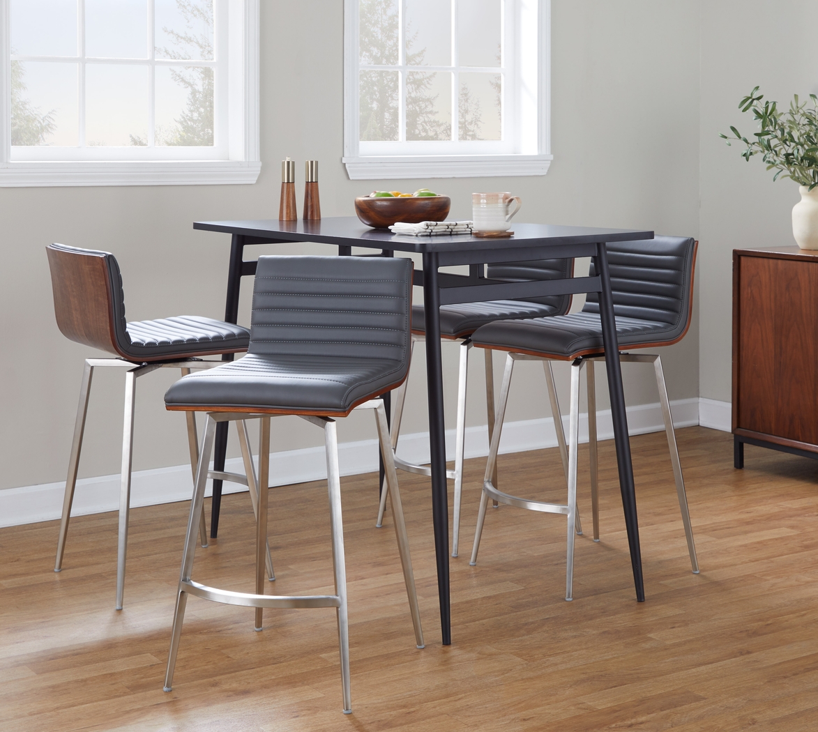 Dayze I Gray Swivel 5 Pc Counter Height Dining Set - Thumbnail - Image 2