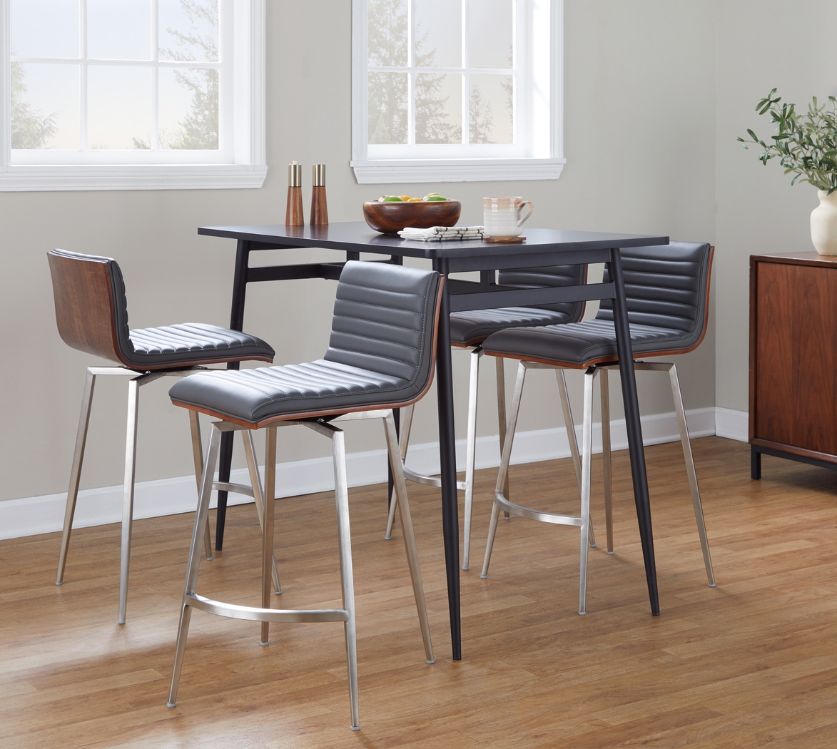 Dayze I Gray Swivel 5 Pc Counter Height Dining Set - Thumbnail - Image 3