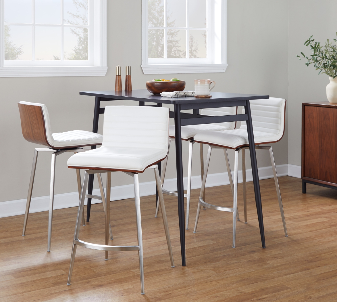 Dayze I White Swivel 5 Pc Counter Height Dining Set - Thumbnail - Image 2