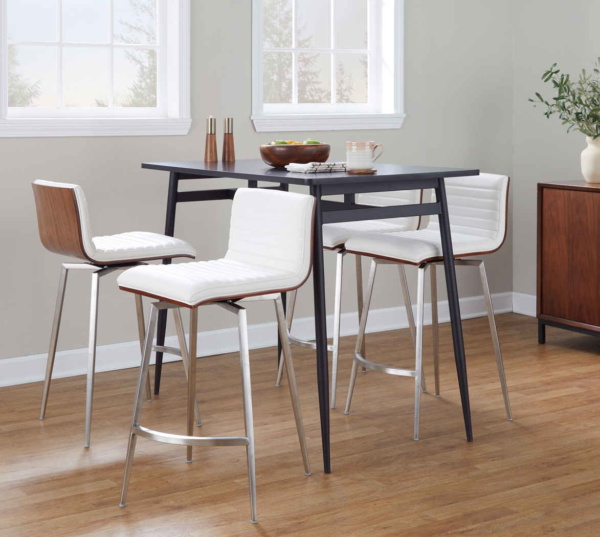 Dayze I White Swivel 5 Pc Counter Height Dining Set - Thumbnail - Image 3