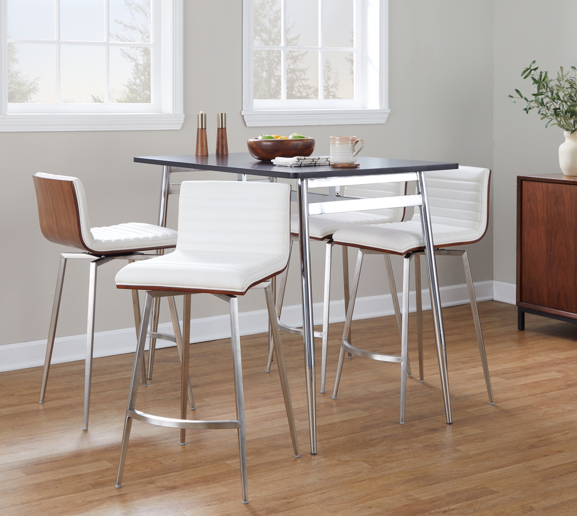 Dayze II White Swivel 5 Pc Counter Height Dining Set - Thumbnail - Image 2