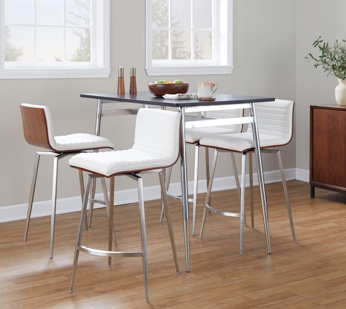 Dayze II White Swivel 5 Pc Counter Height Dining Set - Thumbnail - Image 3
