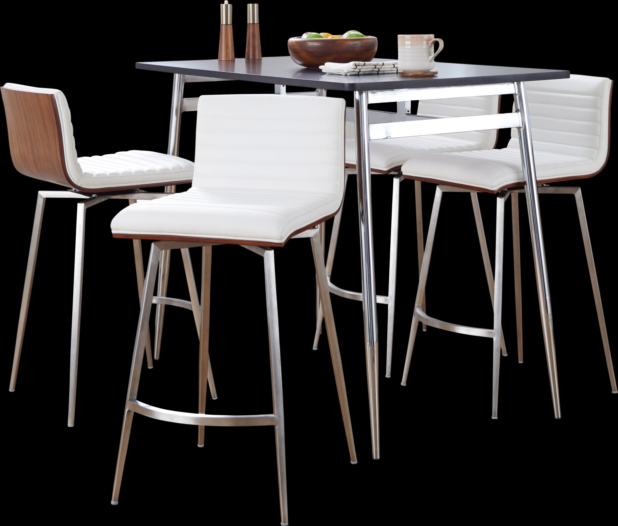 Dayze II White Swivel 5 Pc Counter Height Dining Set - Thumbnail - Image 1