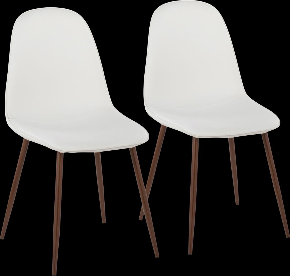 Dazet V White Dining Chair Set of 2 - Thumbnail - Image 1