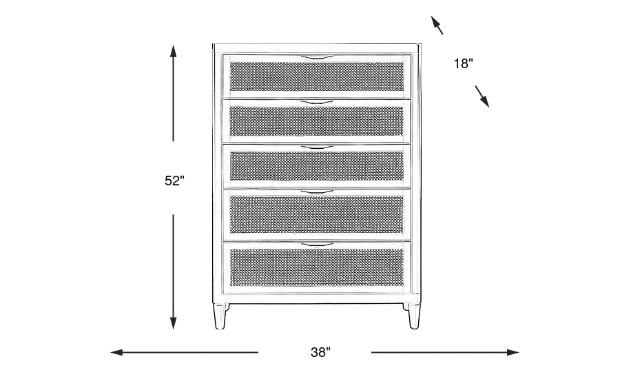 Dimension Image. Please refer to the Dimension Tab on this page for dimension details.