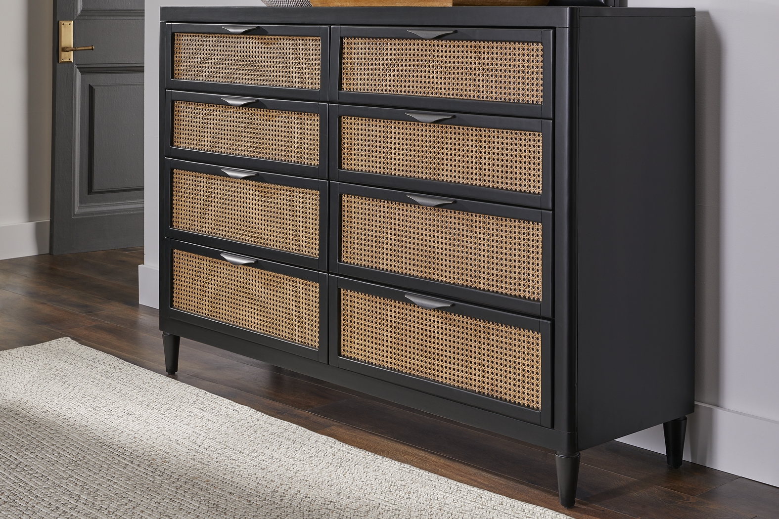 Deanwood Black 5 Pc Queen Woven Bedroom - Thumbnail - Image 4