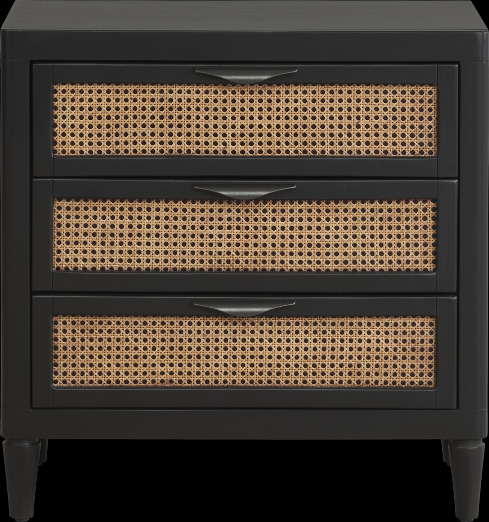 Deanwood Black Nightstand - Thumbnail - Image 1