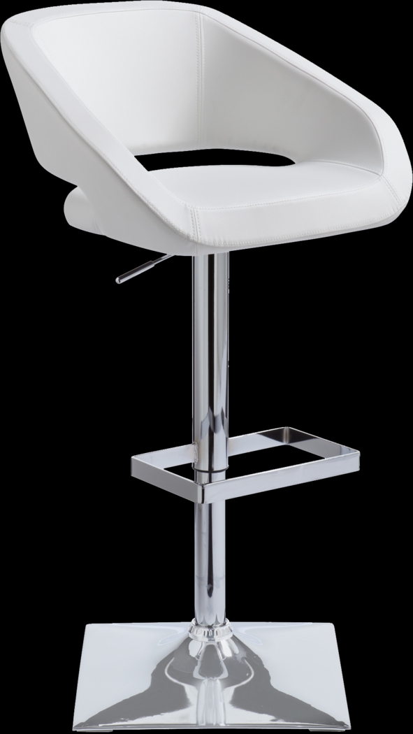 Dearington White Adjustable Barstool - Thumbnail - Image 1