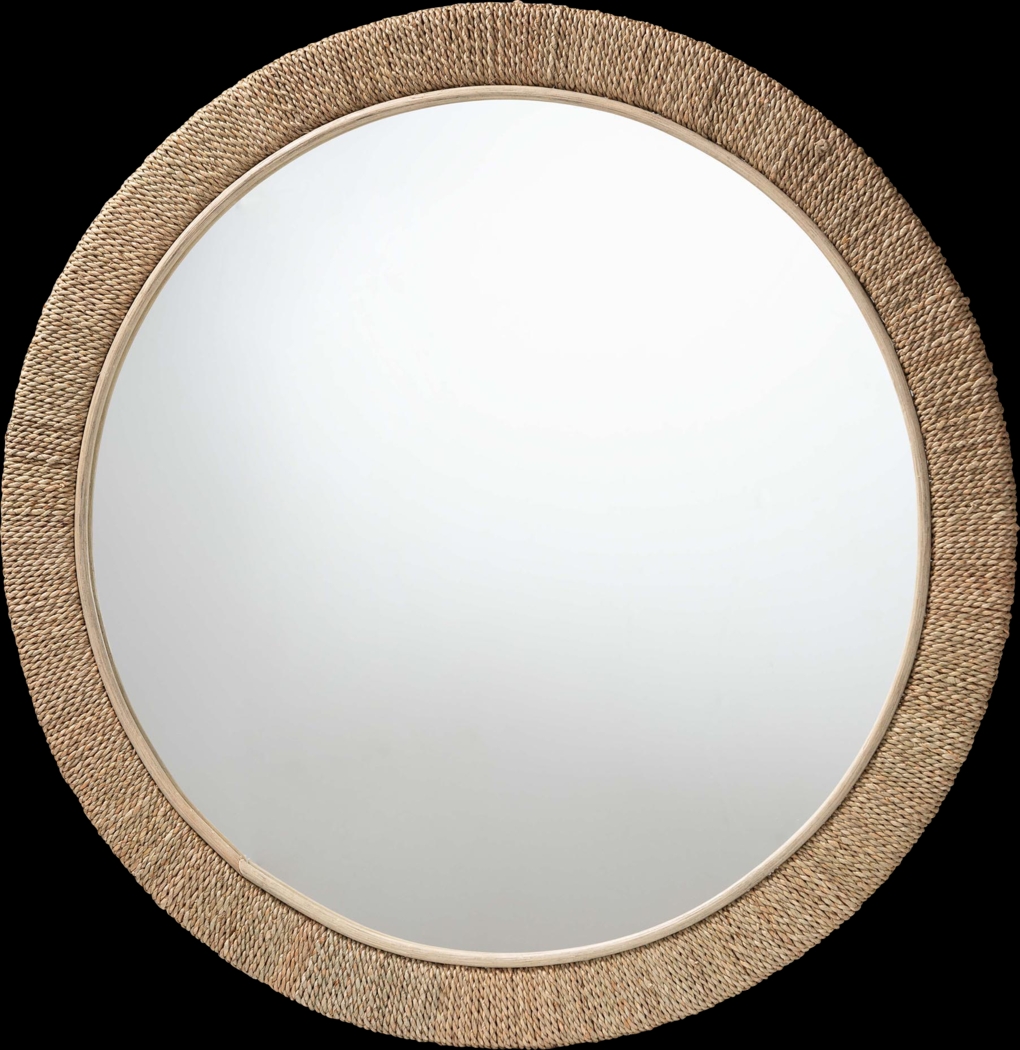 Deaven Brown Round Mirror - Thumbnail - Image 1
