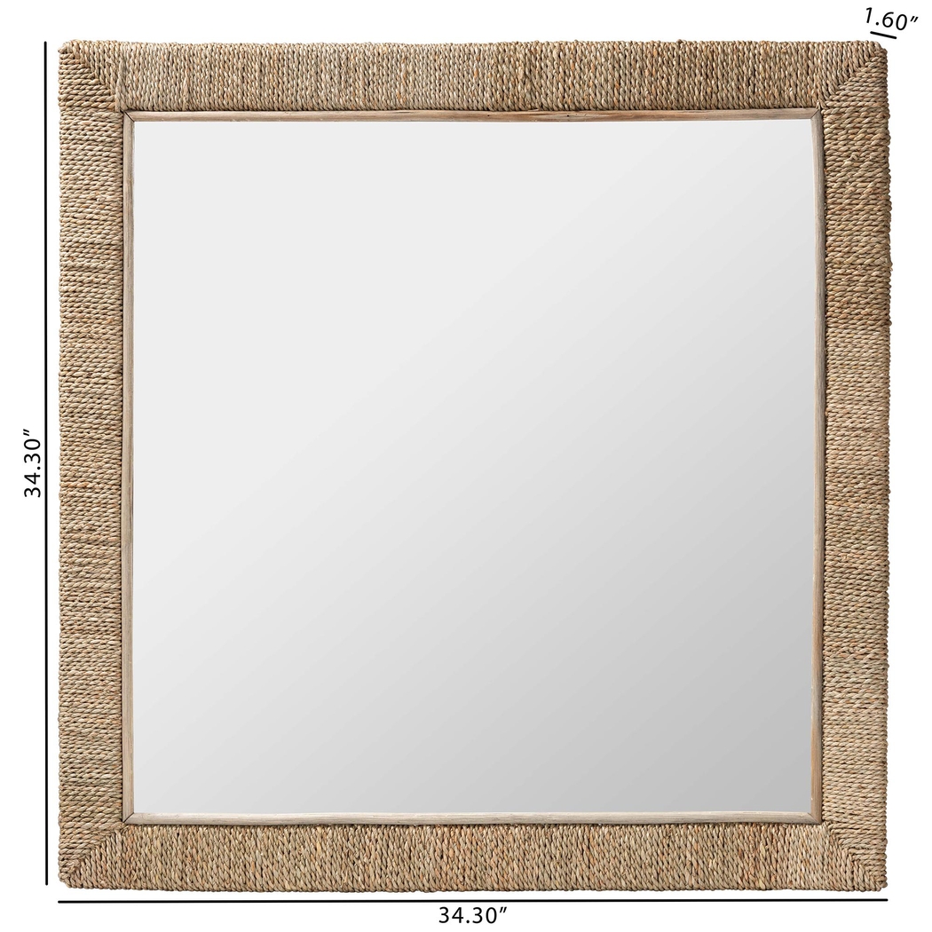 Deaven Brown Square Mirror - Thumbnail - Image 4