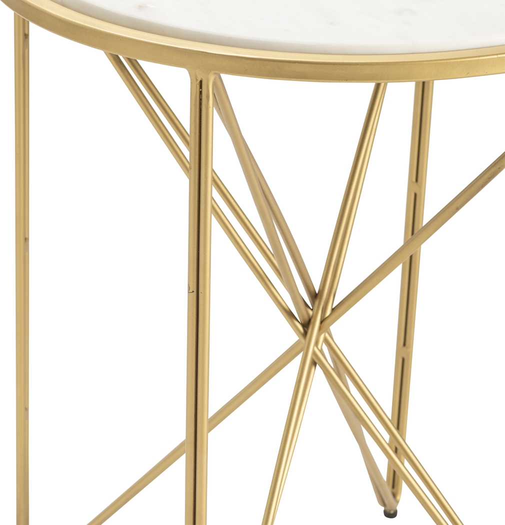 Debina White End Table - Thumbnail - Image 2