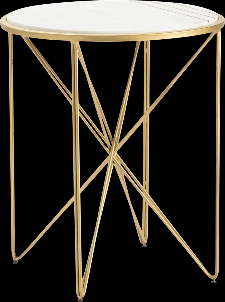 Debina White End Table - Thumbnail - Image 1