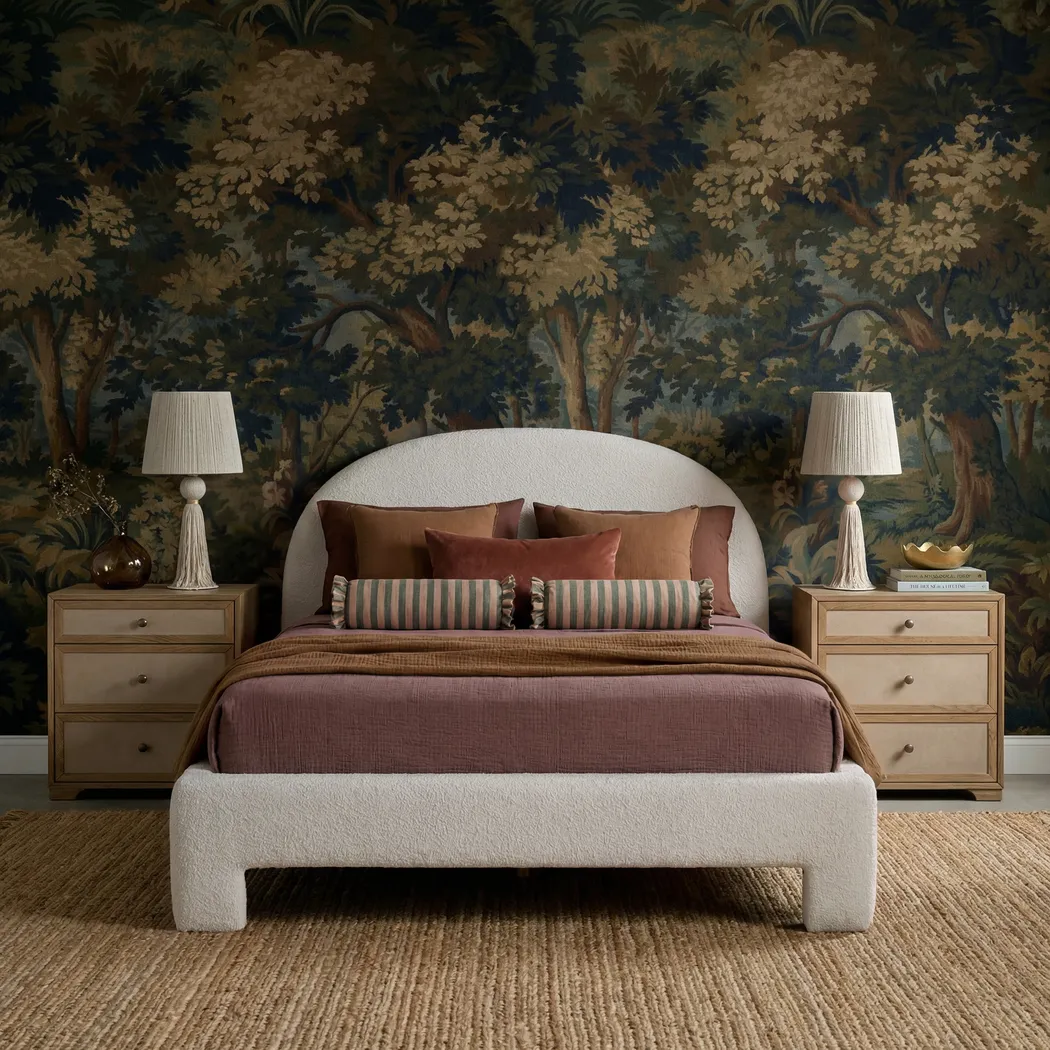 Debony Beige Queen Bed - Thumbnail - Image 2
