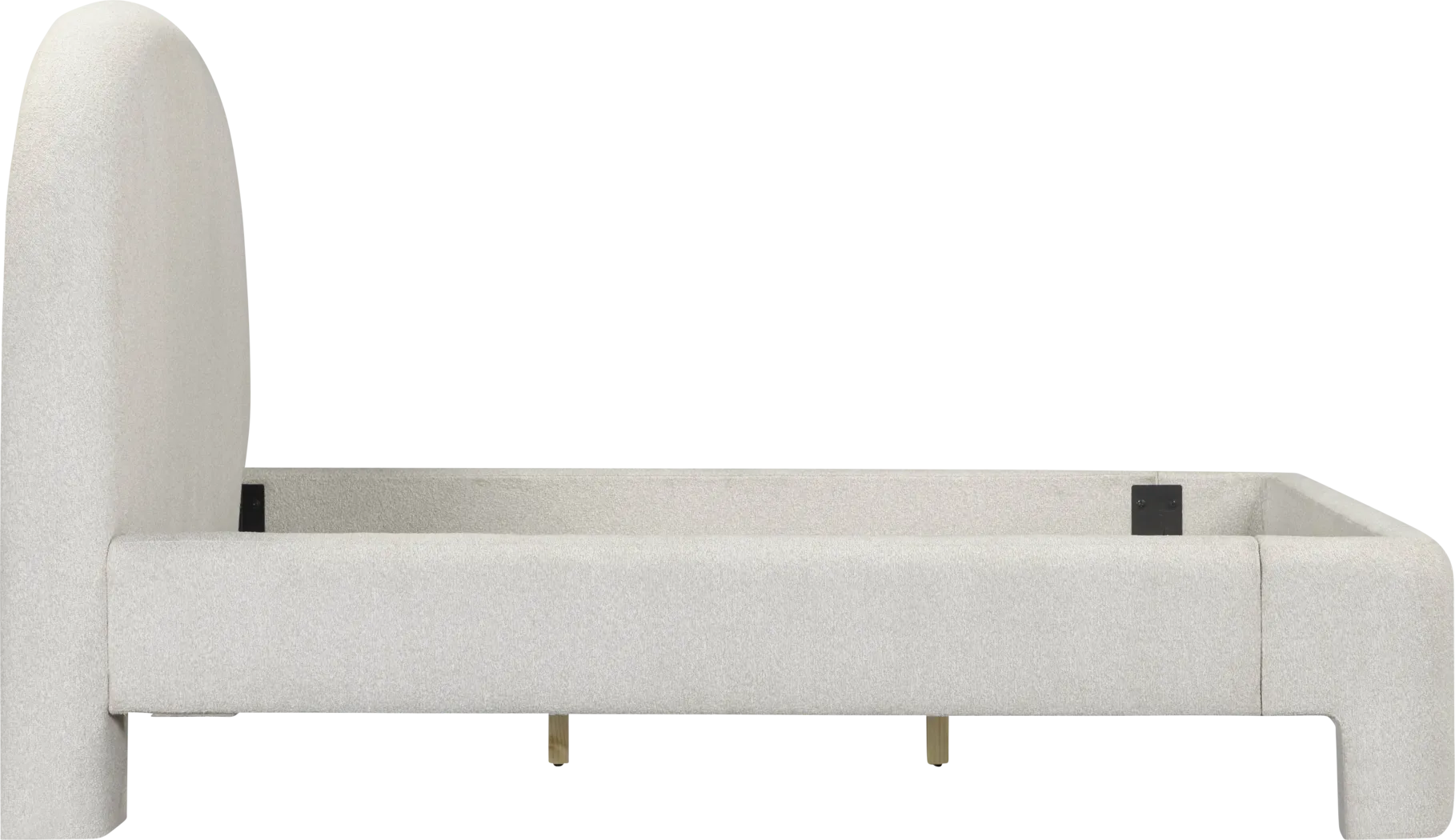 Debony Beige Queen Bed - Thumbnail - Image 4