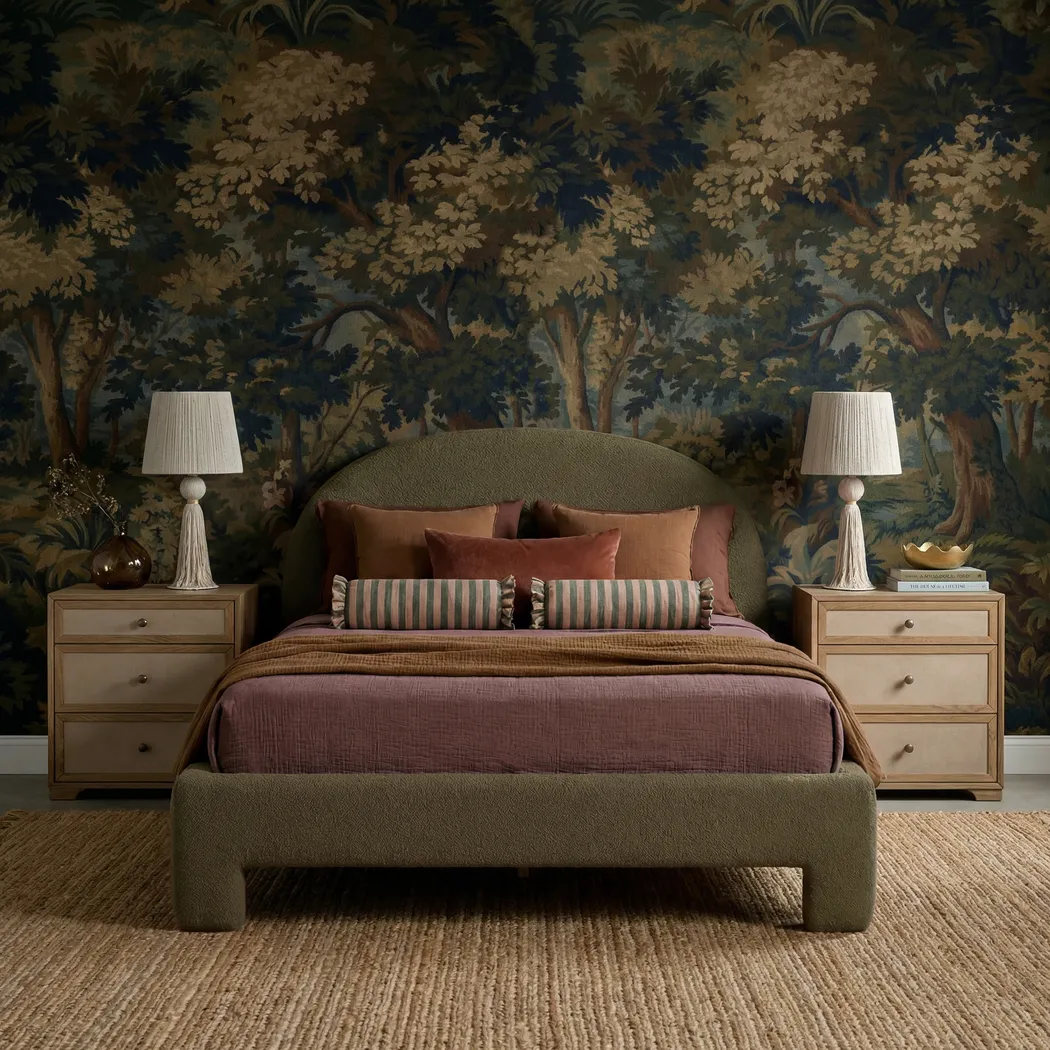 Debony Green Queen Bed - Thumbnail - Image 2