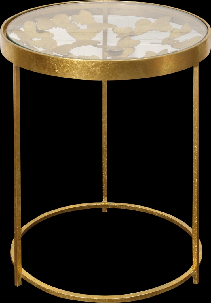 Debusk Gold Accent Table - Thumbnail - Image 1