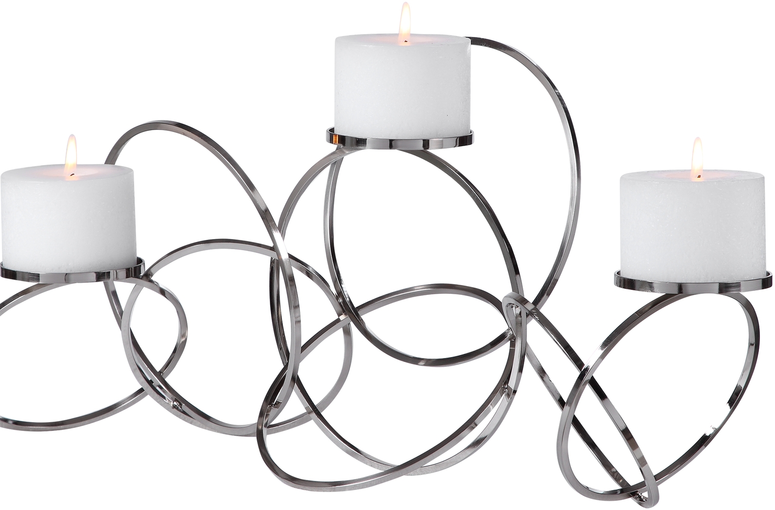 Decarlo Nickel Candle Holder - Thumbnail - Image 2