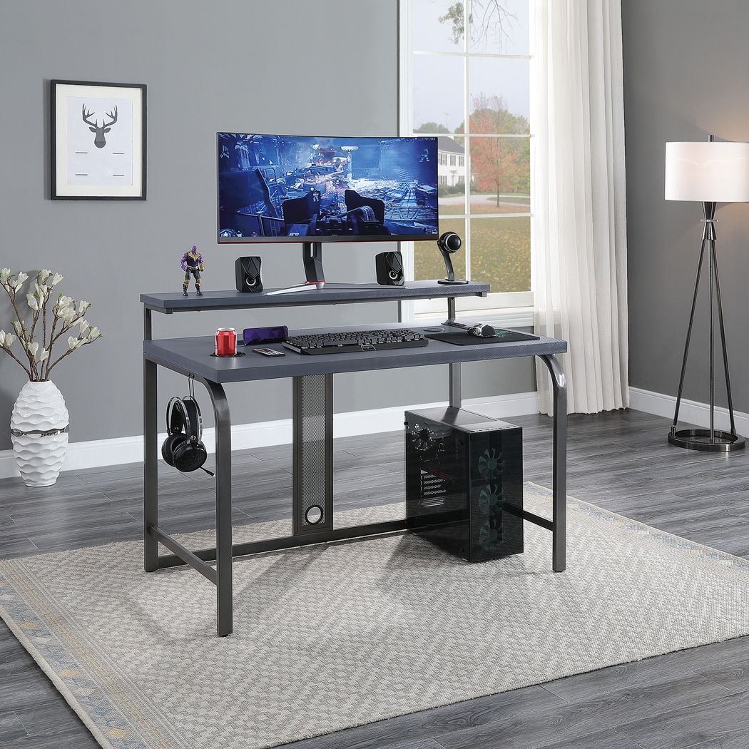 Deckard Gray Gaming Desk - Thumbnail - Image 12