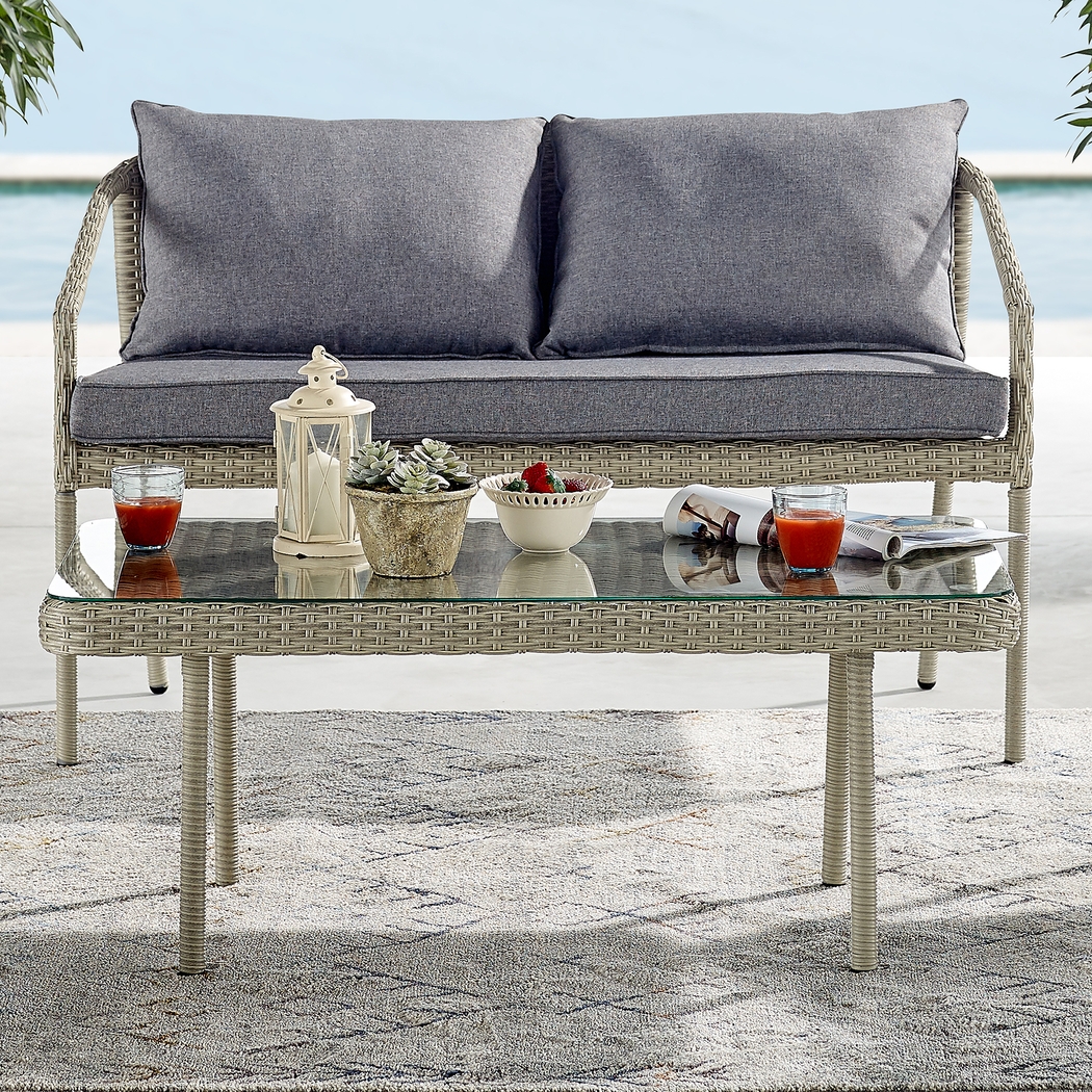 Deckle I Light Gray Outdoor Cocktail Table - Thumbnail - Image 7