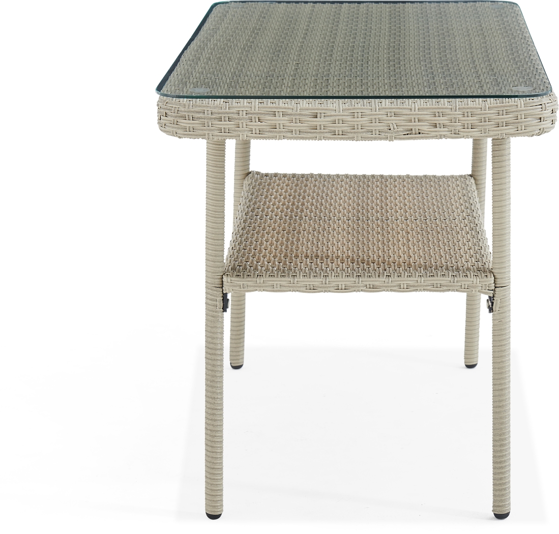 Deckle II Light Gray Outdoor Cocktail Table - Thumbnail - Image 3