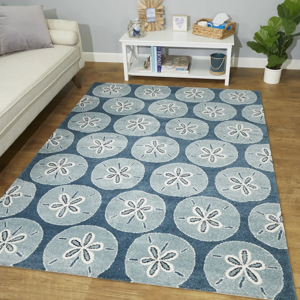 Declair Blue 7'10 x 10' Rug - Thumbnail - Image 2