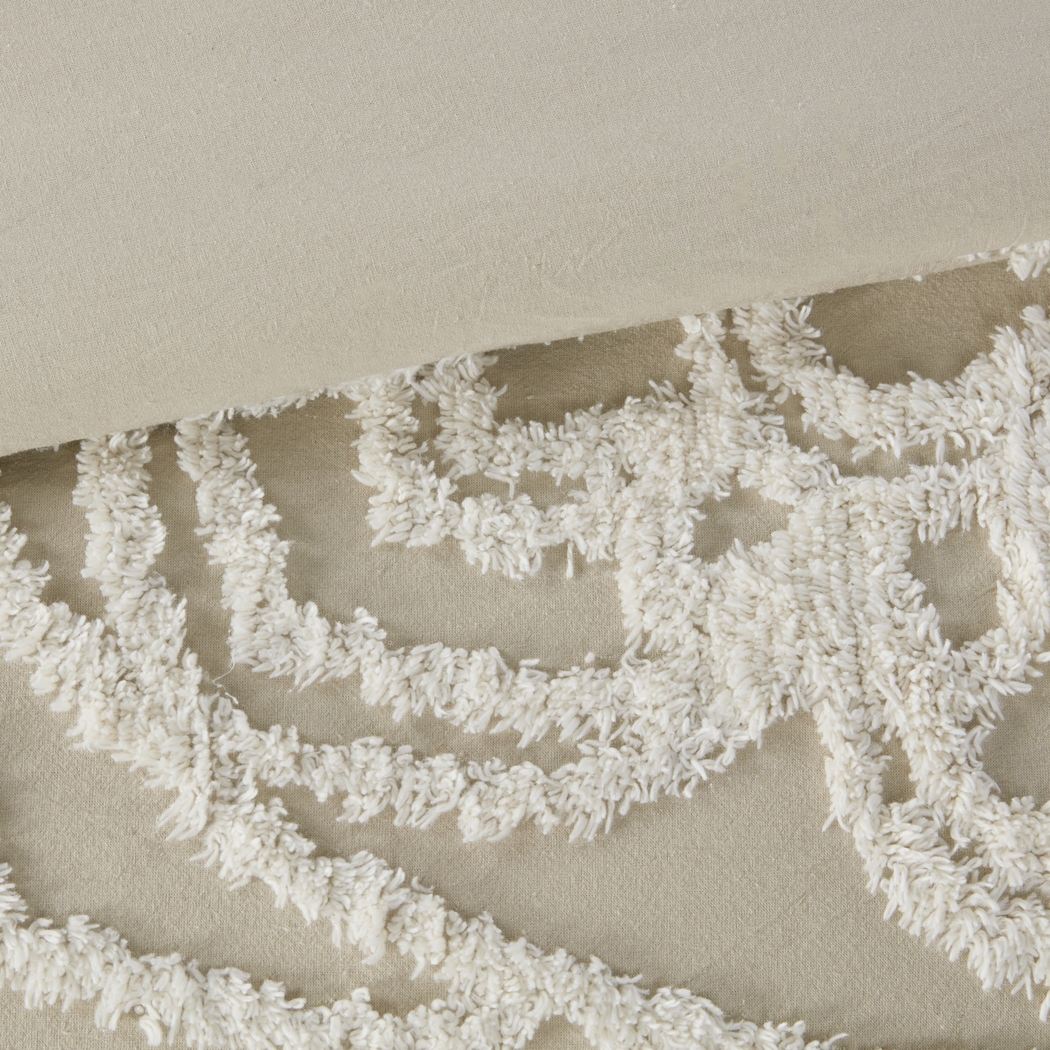 Decoty Taupe 3 Full/Queen Coverlet Set - Thumbnail - Image 7