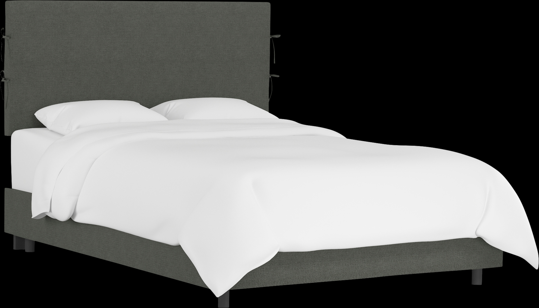 Deep Forest Charcoal Full Upholstered Bed - Thumbnail - Image 1