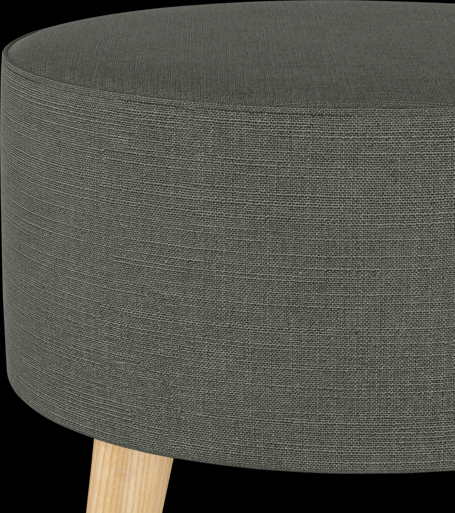 Deep Forest Charcoal Ottoman - Thumbnail - Image 3